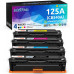HP CB540A CB541A CB542A CB543A (125A) KCMY Remanufactured Toner Cartridge 4 Pack